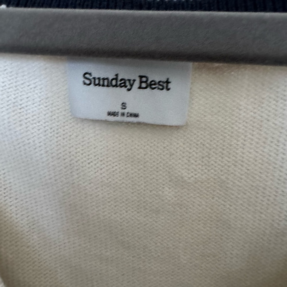 NEW Aritzia Sunday Best Sweater Vest in Cream and Black - Picture 5 of 6